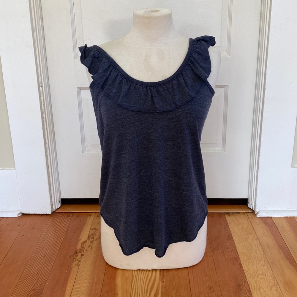 Chaser NWT Blue‎ Ruffled Tank Top Medium